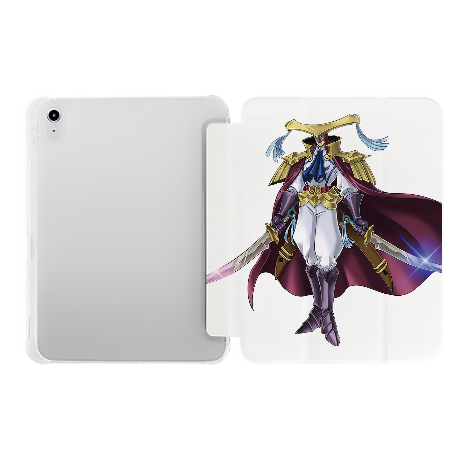 （画像用） 遊☆戯☆王 Yu-Gi-Oh! IPad ケース ペン収納付き 三つ折りスタンド PUレザー×シリコン 対応機種9.5/10.5/10.9インチ